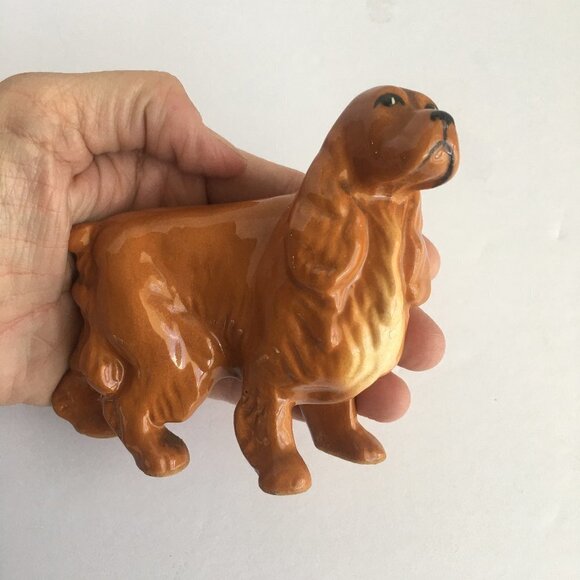 Vintage Dog Figurine Statue - Cocker Spaniel, Brown, 1950s - Picture 2 of 10